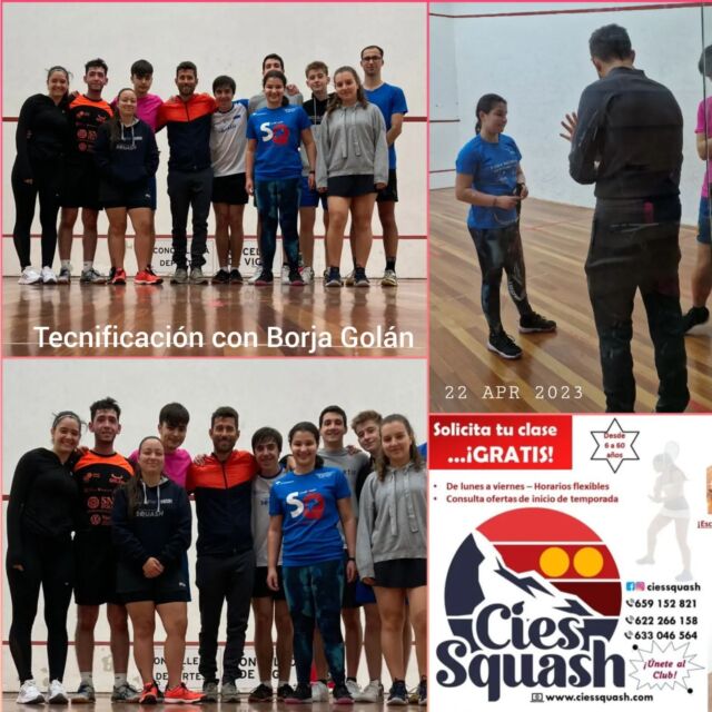Intensa jornada de Tecnificación realizada el sábado en Vigo con Borja Golán, motivando a squashistas en una actividad coordinada por la @federacion_galega_de_squash !